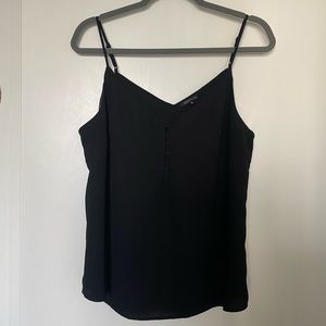 Black dressy tank with front button detail